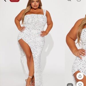 Sequence white dress